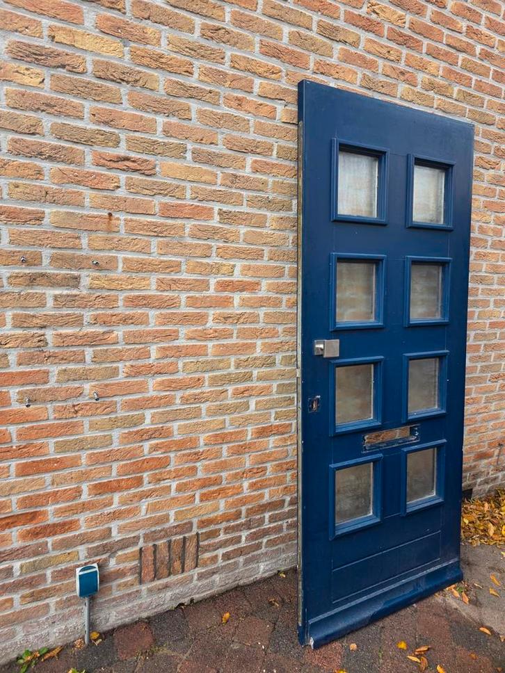 Voordeur met 3-puntssluiting en dubbelglas, Doe-het-zelf en Verbouw, Deuren en Horren, Zo goed als nieuw, Buitendeur, 200 tot 215 cm