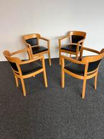 Eetkamerstoelen - Set van 4 - Gebruikt, Huis en Inrichting, Stoelen, Ophalen, Gebruikt, Bruin, Vier