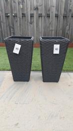 2 nieuwe plantenbakken, Tuin en Terras, Bloembakken en Plantenbakken, Ophalen, Kunststof, Minder dan 60 cm, Rond