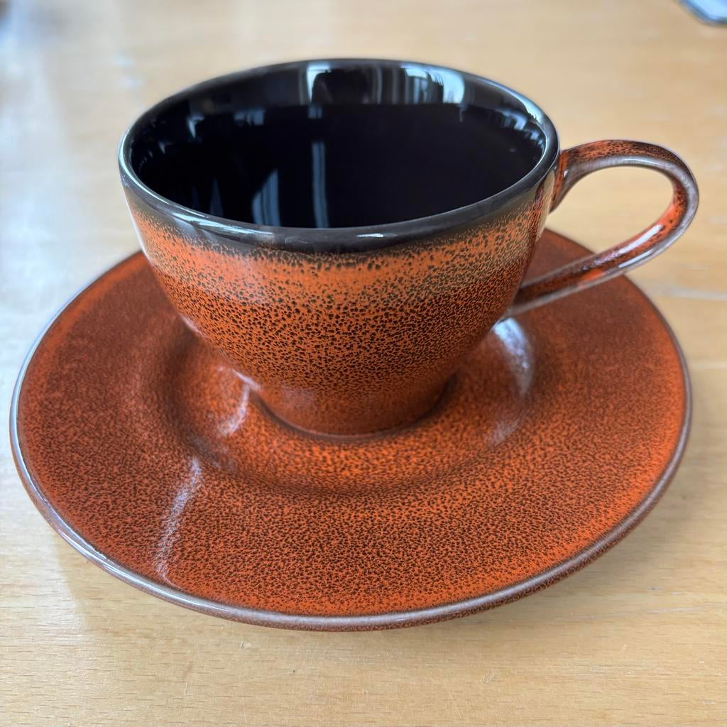 Terracotta Aardewerk Servies, Ophalen, Zo goed als nieuw, Effen, Kop(pen) en/of Schotel(s)