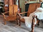Prachtige massieve antieke Klauw/klooster/plantage stoelen, Ophalen, Twee, Bruin, Zo goed als nieuw