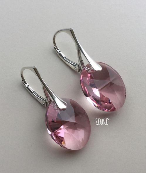 Oorbellen Swarovski kristal NIEUW goud zilver ketting parel, Sieraden, Tassen en Uiterlijk, Oorbellen, Nieuw, Hangers, Zilver