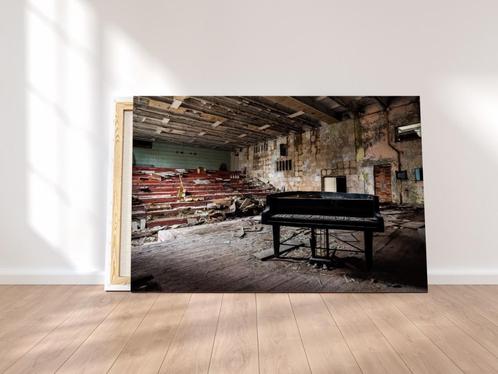 Canvas oude piano, Antiek en Kunst, Kunst | Schilderijen | Abstract, Ophalen of Verzenden