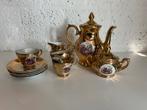 Gouden koffie servies - 11 delig, Antiek en Kunst, Ophalen of Verzenden