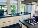 Prachtige Siematic keuken met grijs composiet werkblad, Gebruikt, Hoekkeuken, Ophalen of Verzenden, Crème