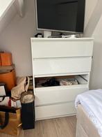 Ladekast Naia wit hoogglans Leenbakker, Huis en Inrichting, Ophalen, Gebruikt, 5 laden of meer, 50 tot 100 cm