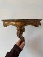 Antieke Florentijnse messing wandconsole hout, Verzenden