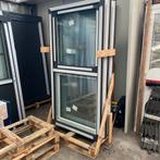 Kunststof kozijnen dubbel antraciet, 1x2meter, Gevelraam of Ruit, 80 tot 120 cm, Nieuw, Ophalen of Verzenden