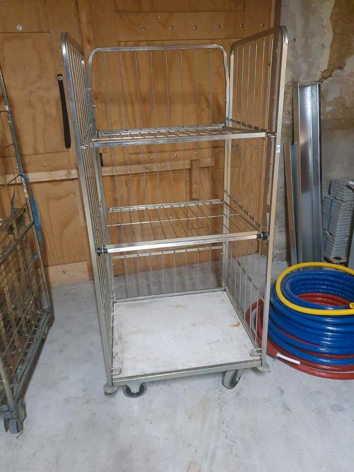 Te koop rolcontainer, Doe-het-zelf en Verbouw, Transportwagens, Gebruikt, Transportkar, 100 liter of meer, Ophalen of Verzenden
