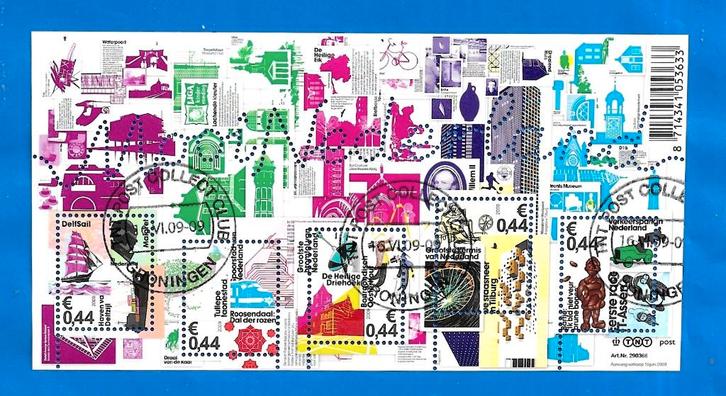 Mooi Nederland 2009 - Verzamelvel NVPH 2651 gestempeld, Postzegels en Munten, Postzegels | Nederland, Gestempeld, Na 1940, Verzenden