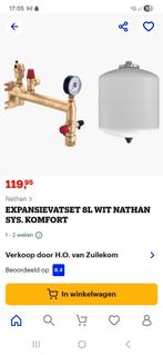 Expansievatset 8L Wit Nathan Sys. Komfort, Doe-het-zelf en Verbouw, Minder dan 30 cm, Hoog rendement (Hr), Cv-ketel of Combi-ketel