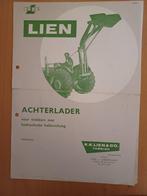 Folder Lien achterlader Nederlandstalig, Boeken, Vervoer en Transport, Gelezen, Ophalen of Verzenden, Tractor en Landbouw