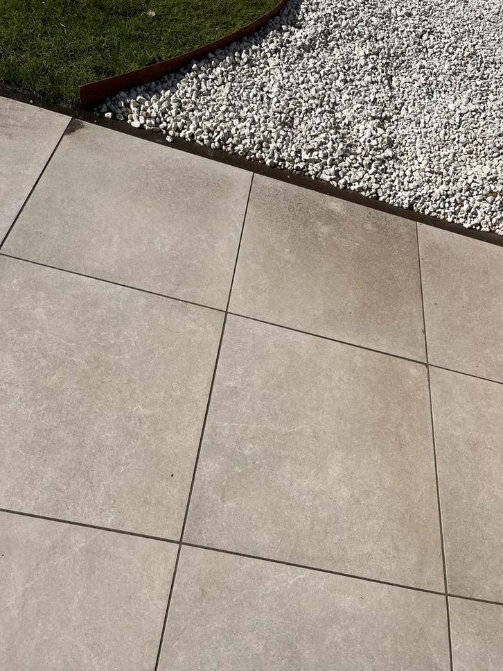 Acht 60x60nieuwe beige Terrastegels -Keramiek /beton - 3m²+, Tuin en Terras, Tegels en Klinkers, Nieuw, Terrastegels, Keramiek