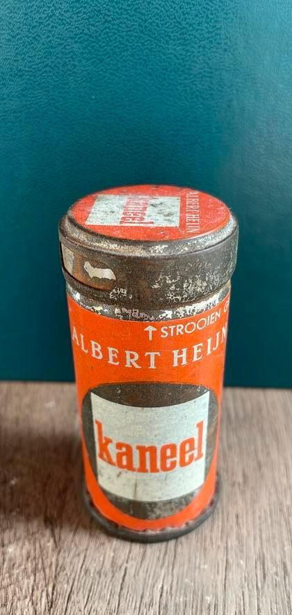 Oud blikje Albert Hein kaneel jaren ‘60, Verzamelen, Blikken, Gebruikt, Overige, Ophalen of Verzenden