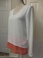 Joseph Ribkoff vlot wit/oranje tuniek mt 36/S