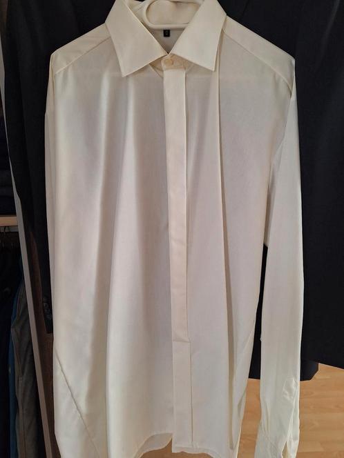 Eterna Excellent Black Line Overhemd Crème 43/17, Kleding | Heren, Overhemden, Zo goed als nieuw, Halswijdte 43/44 (XL), Beige