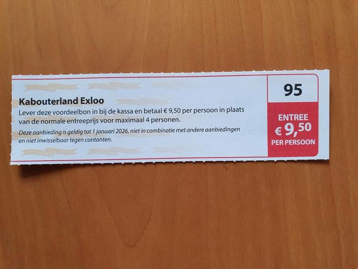 Kabouterland Exloo entree €9,50 p.p. maximaal 4 personen, Tickets en Kaartjes, Recreatie | Dierentuinen, Drie personen of meer