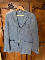 Vintage Linnen Colbert Maat 52, Ophalen of Verzenden, Gedragen, Maat 52/54 (L), Blauw