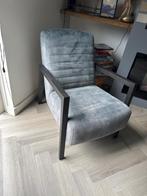 Fauteuil met armleuning Velvet, Huis en Inrichting, Stoelen, Ophalen, Hout, Gebruikt, Blauw