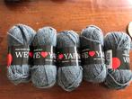Acryl breigaren grijs We love Yarn, Ophalen of Verzenden, Zo goed als nieuw, Breien of Haken, Wol of Garen