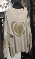 Nieuwe dames trui creme go  is beige hart 1 maat grote maat, Ophalen of Verzenden, Nieuw, Beige, Trui of Vest