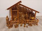 Mooie houten kerststal met kerstgroep, Diversen, Kerst, Ophalen, Zo goed als nieuw