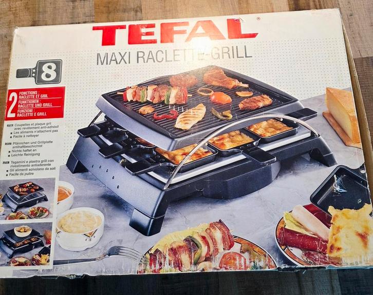 Tefal Maxi Raclette Grill - Zo goed als nieuw!, Witgoed en Apparatuur, Grillplaten, Zo goed als nieuw, Tafelgrill, Ophalen of Verzenden