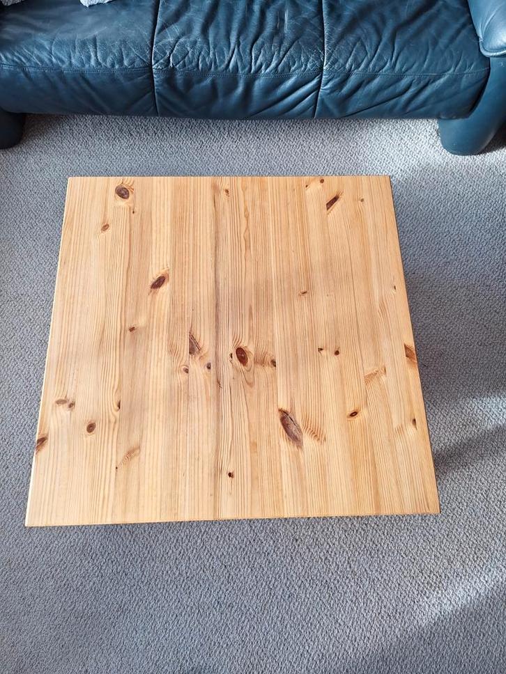 2 Grenenhouten Salon Tafels - Te koop als set of per stuk, Huis en Inrichting, Tafels | Salontafels, Gebruikt, Minder dan 50 cm