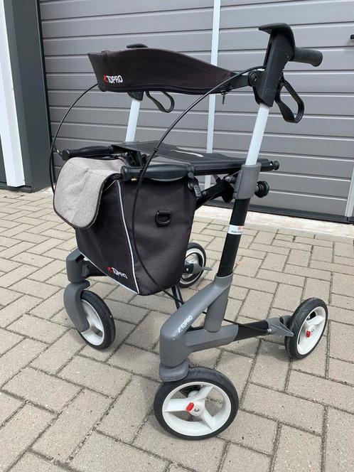 Topro Troja rollator model 5G type M zwarte rollater, Diversen, Rollators, Zo goed als nieuw, Lichtgewicht, Opvouwbaar, Ophalen