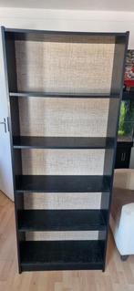 Zwart boeken kast 179 x 71 x 26, Zo goed als nieuw, 150 tot 200 cm, 25 tot 50 cm, 50 tot 100 cm