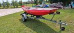 Schouw met trailer en 4 pk motor, Ophalen, Zo goed als nieuw