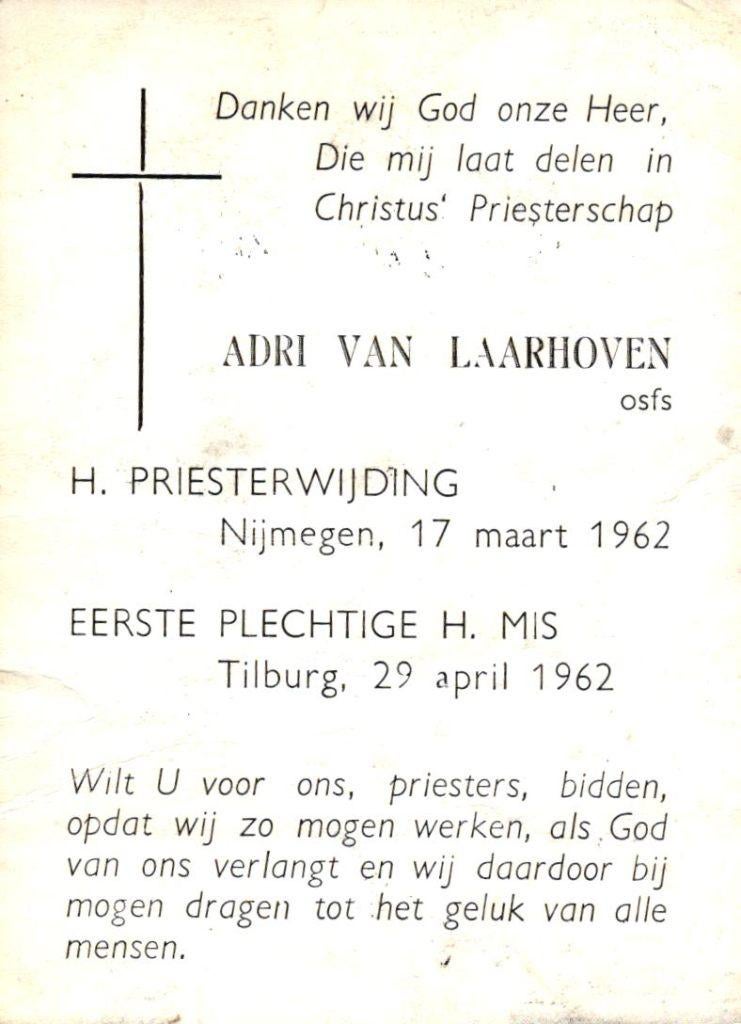 Laarhoven van Adri Nijmegen 1962 Tilburg, Ophalen of Verzenden