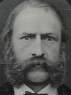 tekening portret van man met snor barbier 1900 ongesigneerd, Verzenden