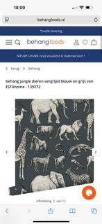 Esta home dierne behang. Donkergrijs, Ophalen of Verzenden, Minder dan 10 m², Blauw