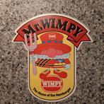 Vintage sticker Mr  Wimpy The home of the hamburger, Verzamelen, Ophalen of Verzenden, Zo goed als nieuw, Overige typen