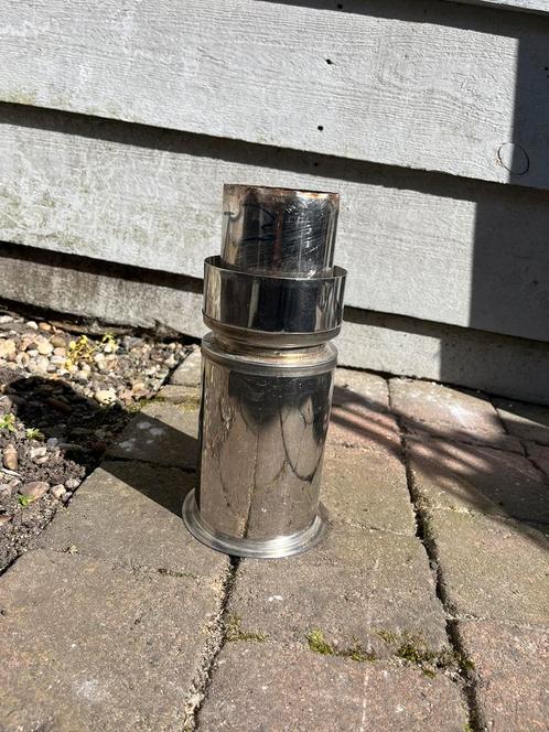 RVS Muurdoorvoer, Huis en Inrichting, Kachels, Gebruikt, Overige soorten, Hout, Ophalen