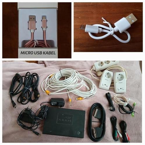 Kabels: tv internet audio stroom usb hdmi scart tulp stekker, Audio, Tv en Foto, Overige Audio, Tv en Foto, Nieuw, Ophalen of Verzenden