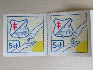Tuberculose sluitzegels 5 ct, 5 stuks in stripje beschikbaar voor biedingen