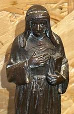 Brons of koper beeld van heilige met boek, Antiek en Kunst, Ophalen of Verzenden