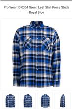 Pro Wear ID 0204 Green Leaf Overhemd Royal Blue, Blauw, Pro Wear, Nieuw, Ophalen of Verzenden