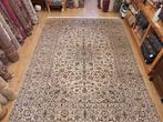 Vintage handgeknoopt perzisch tapijt kashan 338x243, Info@SlatsAntiek.nl, Crème, Gebruikt, Perzisch
