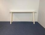 Hoge vergadertafel Gispen TM, wit blad, wit frame, 230 x 70, Ophalen, Gebruikt