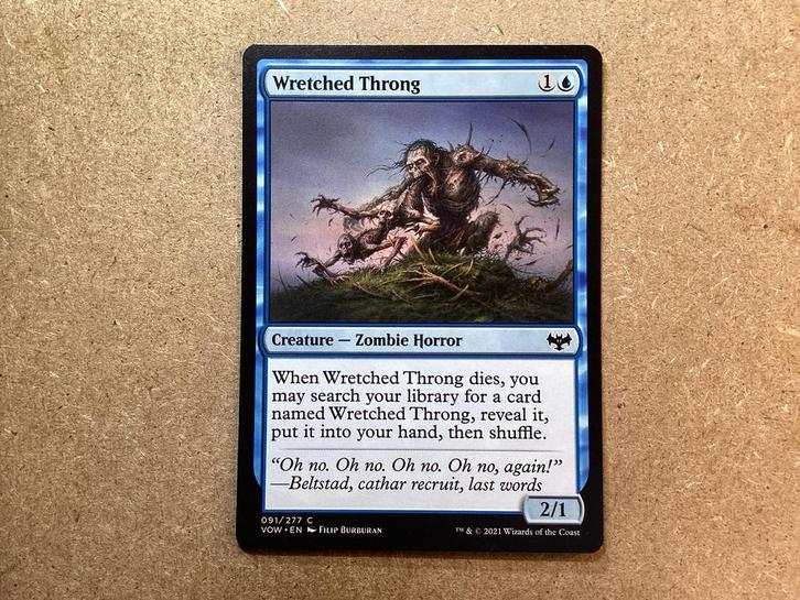 1x Wretched Throng [091/277] (Near Mint), Hobby en Vrije tijd, Verzamelkaartspellen | Magic the Gathering, Zo goed als nieuw, Losse kaart