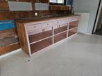 Brocante Hongaarse buffetkast (dressoir/toonbank), Ophalen, Gebruikt, 200 cm of meer, Met lade(s)