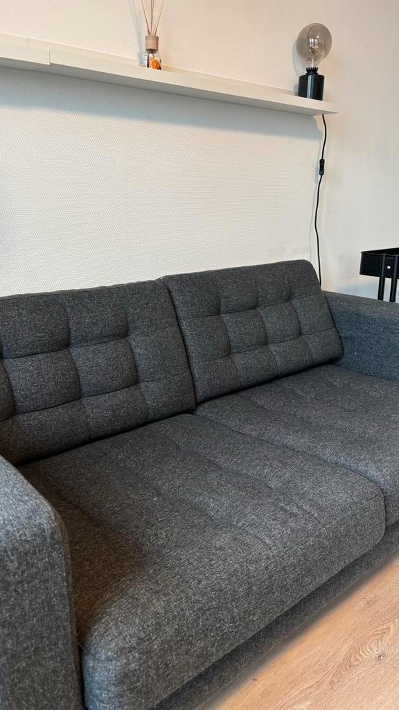 Ikea 3-zitsbank zwart/grijs, Huis en Inrichting, Banken | Bankstellen, Gebruikt, Rechte bank, Driepersoons, 200 tot 250 cm, 75 tot 100 cm