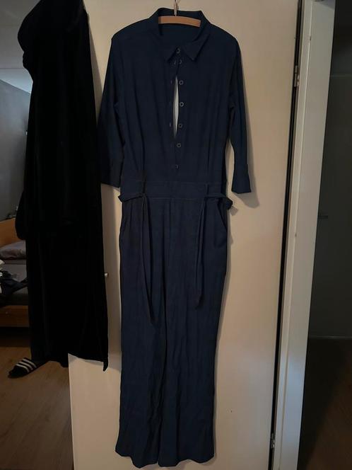 Mi Piace travelstof jumpsuit maat 42/44 XXL, Kleding | Dames, Jumpsuits, Zo goed als nieuw, Maat 42/44 (L), Blauw, Ophalen of Verzenden