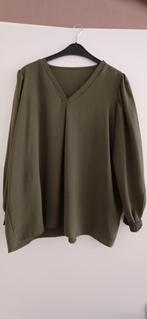 Olijfgroene blouse maat 48-50, Kleding | Dames, Blouses en Tunieken, Ophalen of Verzenden, Zo goed als nieuw, Groen