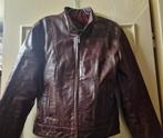 Bordeaux rode leren jas mt 38 IZGST, Kleding | Dames, Jassen | Winter, Ophalen of Verzenden, Zo goed als nieuw, Maat 38/40 (M)