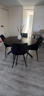 Eettafel met 4 stoelen - Compleet, Huis en Inrichting, Complete eetkamers, Ophalen of Verzenden, Gebruikt, Modern, 4 tot 6 stoelen