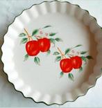 Japanse oven magnetron schaal rode appels Briar Rose bloemen, Antiek en Kunst, Ophalen of Verzenden